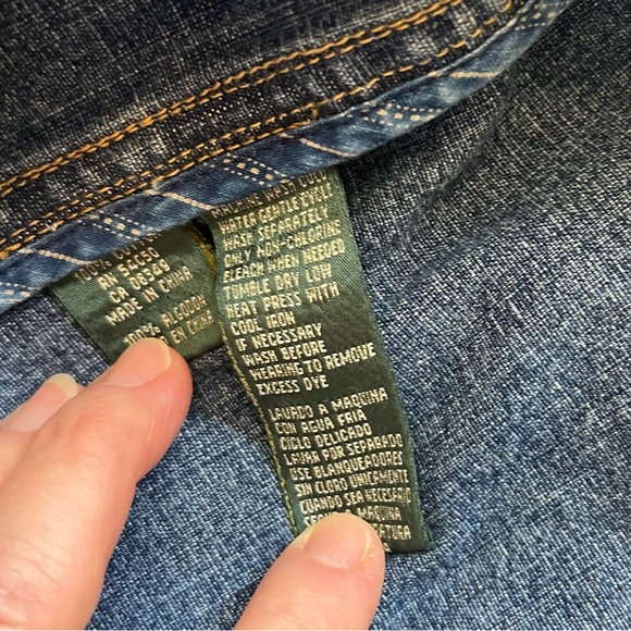 Ralph Lauren jeans utility barn denim artists jacket coat lovely shape! M - Picture 12 of 14